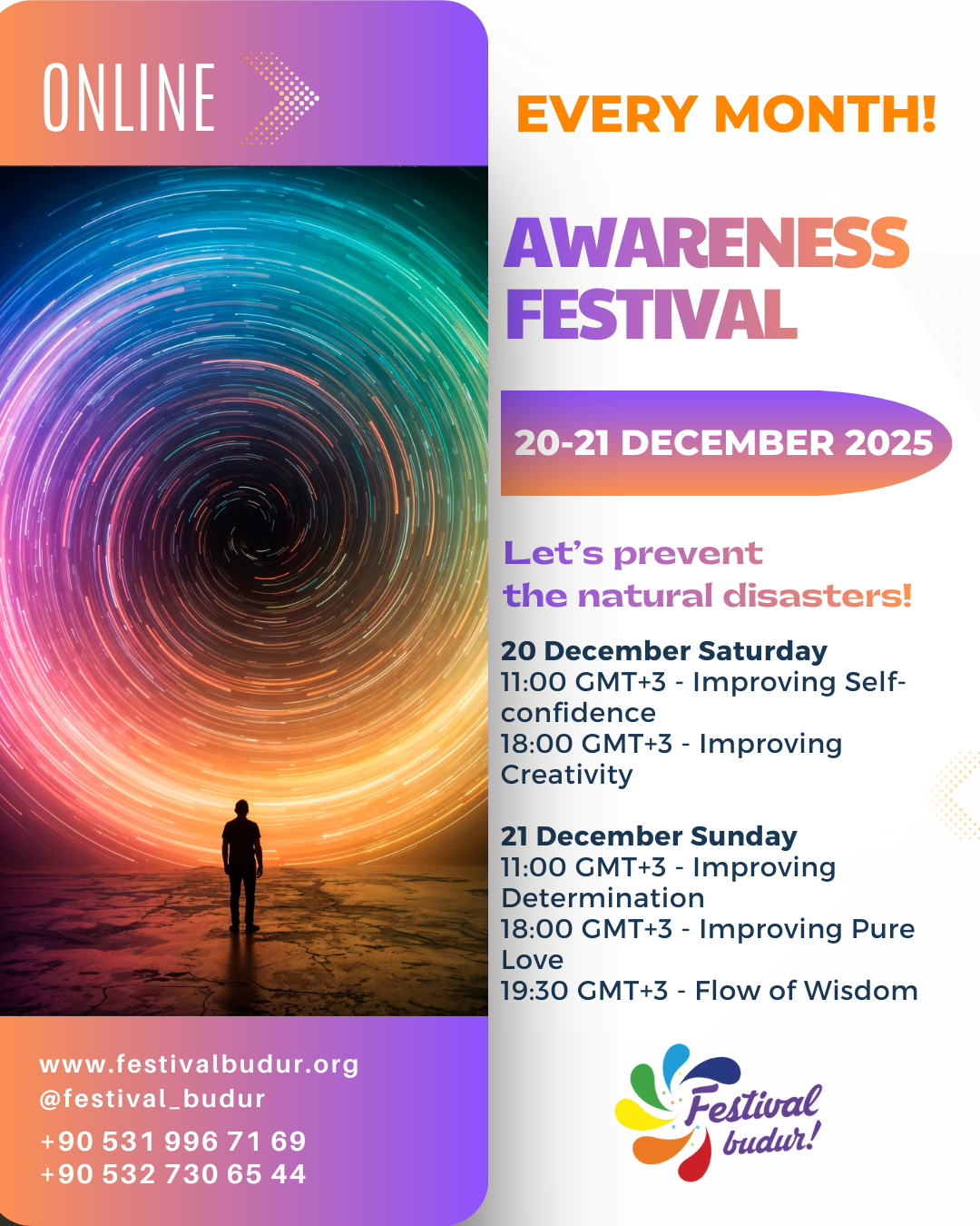 ONLINE AWARENESS FESTIVAL I December  20th-21st,  2025 I 2 Day Online Festival